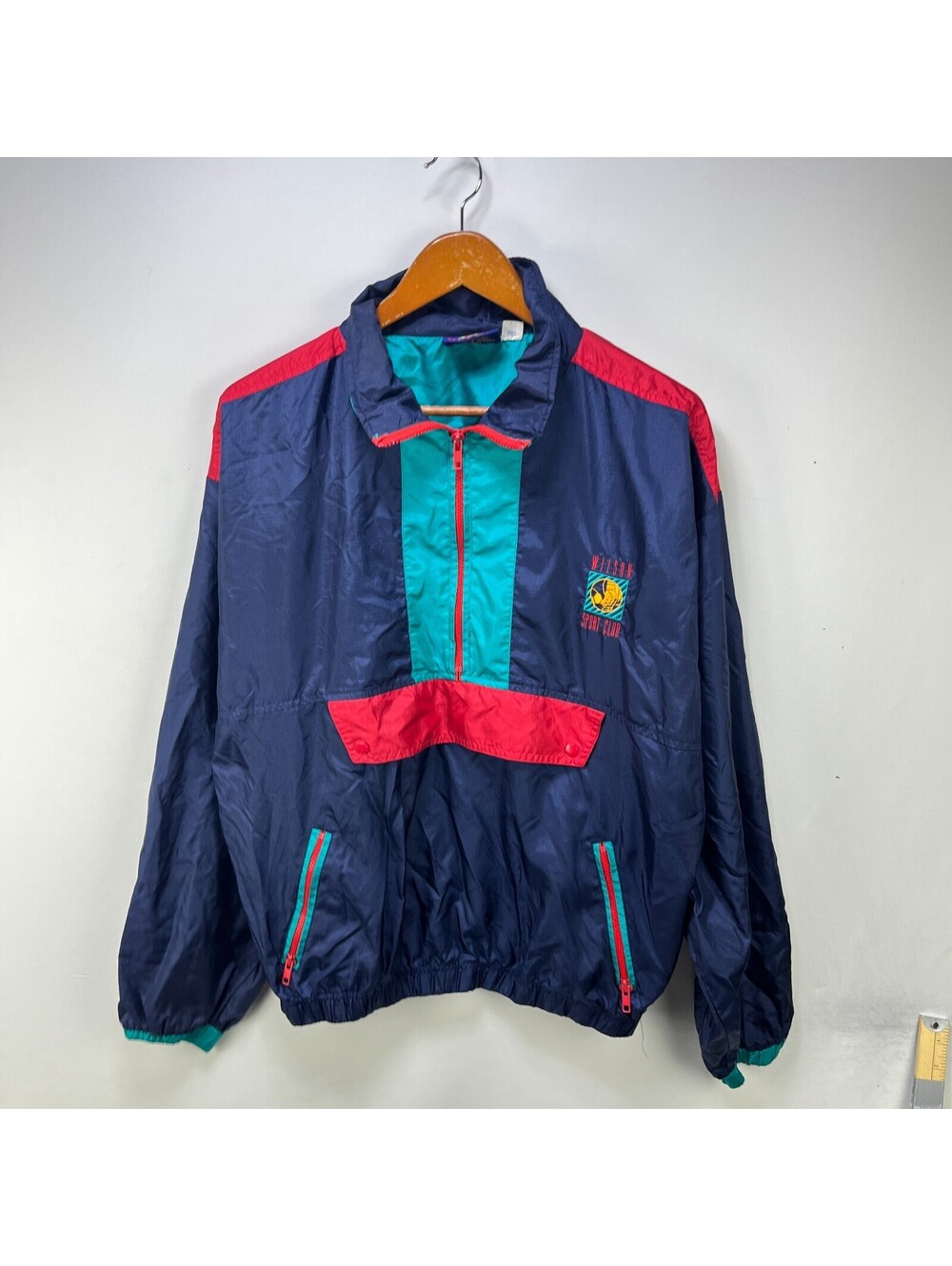 Vintage Wilson Color Block Anorak Windbreaker Large